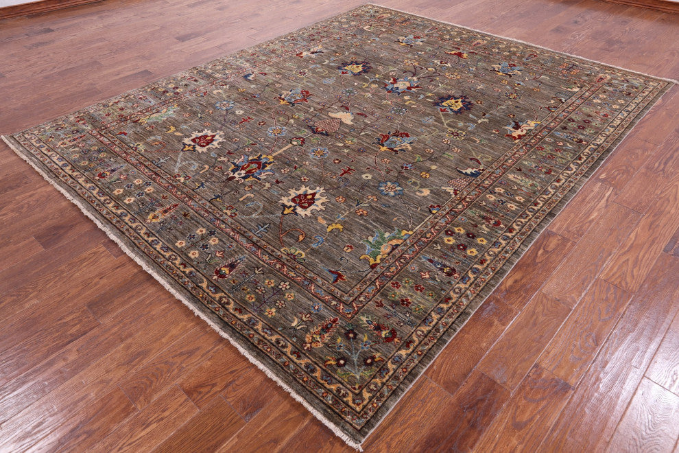 8' 0" X 10' 0" Persian Tabriz Handmade Wool Rug Q7294