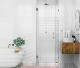 78"x30.75" Frameless Shower Door, Wall Hinge, Brushed Nickel