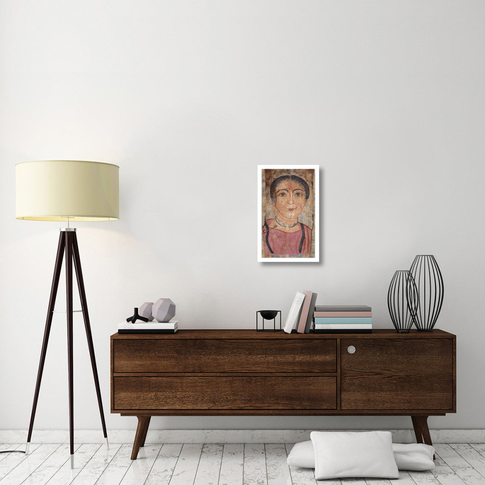 "Mummy Portrait of a Woman" Print 2nd Century Romano-Egyptian Artisan, 15"x24"