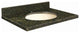 Granite 49"x22" Vanity Top, Single Faucet Hole, Uba Verde, Biscuit Bowl