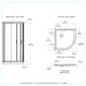 Mona-36-BLK-NW Shower Kit No Walls