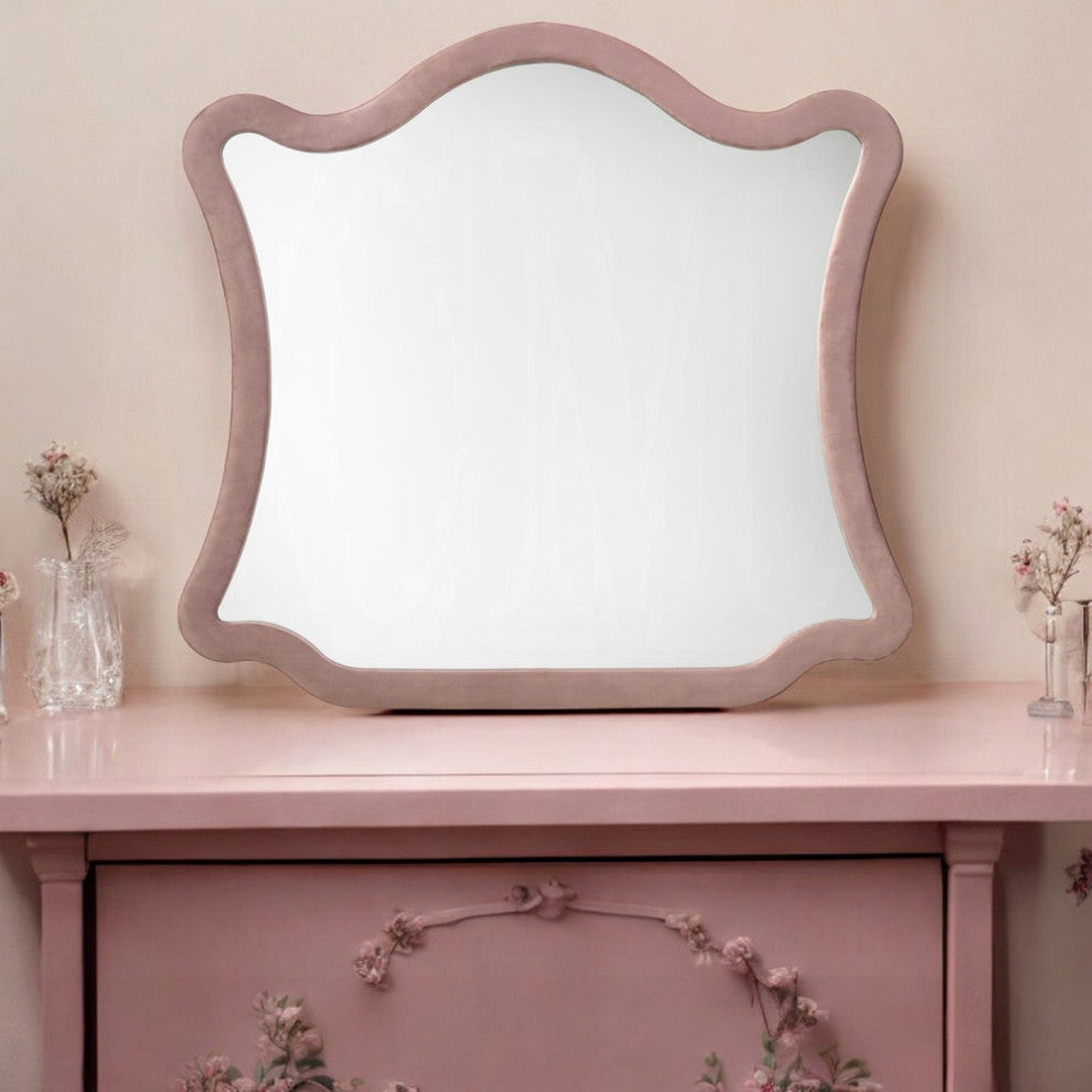 Salonia Mirror, Pink Velvet
