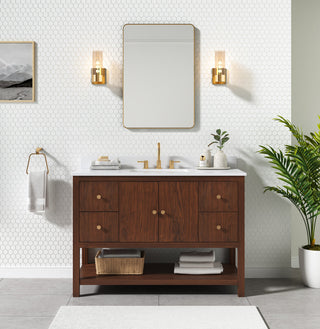 Zoe Vanity Combo, Walnut Collection, 49"