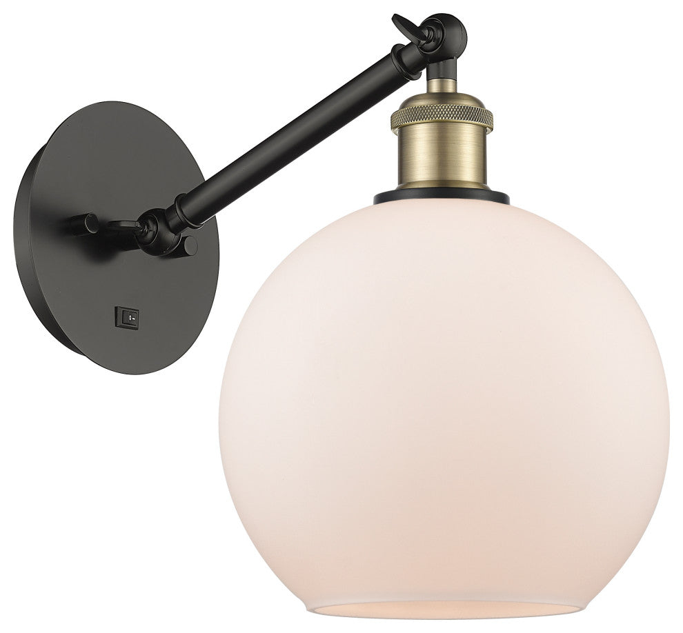 Innovations 317-1W-BAB-G121-8-LED 1-Light Sconce, Black Antique Brass