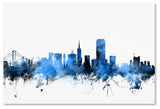 "San Francisco City Skyline II" Canvas Art by Michael Tompsett