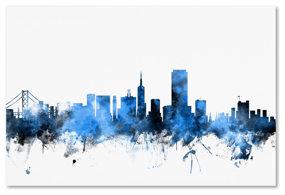 "San Francisco City Skyline II" Canvas Art by Michael Tompsett