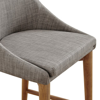 Baruch Counter Stool, Dark Gray/Walnut