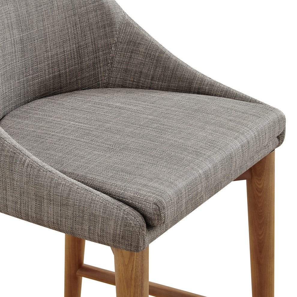 Baruch Counter Stool, Dark Gray/Walnut