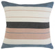 Multicolored Mid-Century Stripe Throw Pillow