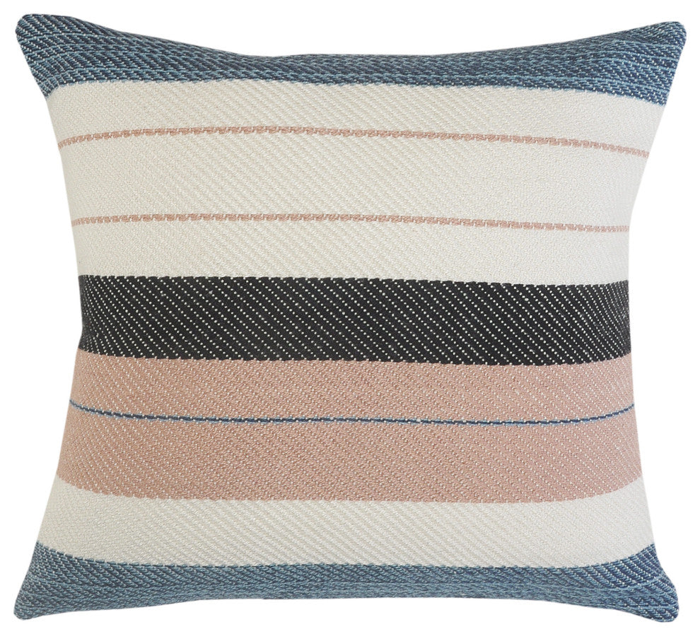 Multicolored Mid-Century Stripe Throw Pillow