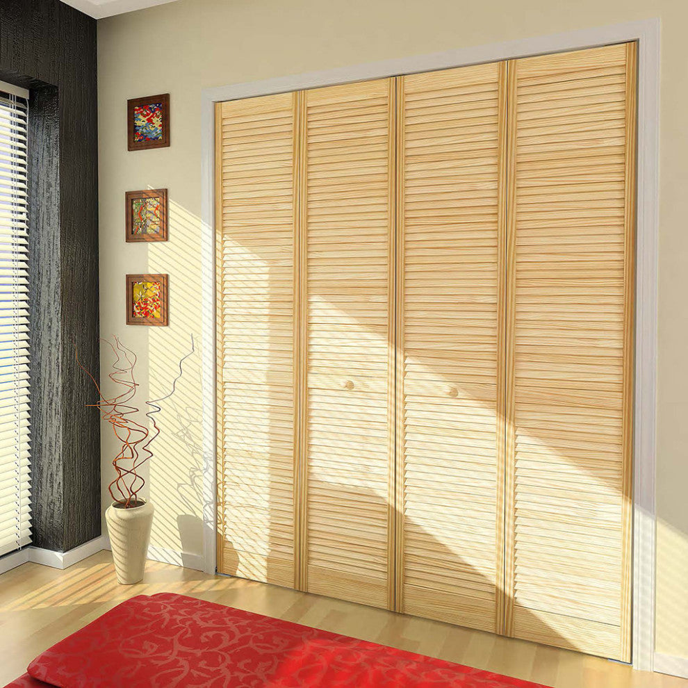 Closet Door, Bi-fold, Kimberly Bay Traditional Louver-Louver Clear, 80x32