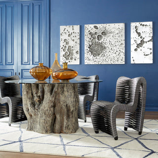 Splotch Wall Art, Silver, Square