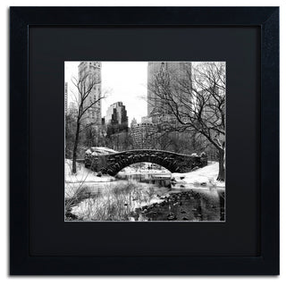 Philippe Hugonnard 'Gapstow Bridge Central Park' Matted Framed Art, 16x16