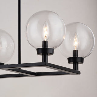 Vaxcel Lighting H0278 Lander 6 Light 35"W Linear Chandelier - Matte Black