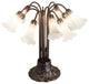 Meyda Lighting 14391 22"H White Pond Lily 10 LT Table Lamp