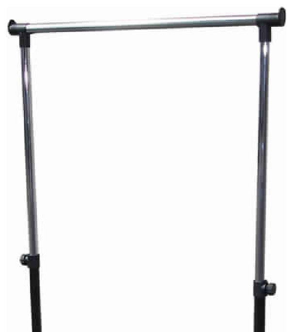 Benzara BM96060 Metal Coat Hanger Rack With Bottom Wired Shelf, Black and Silver