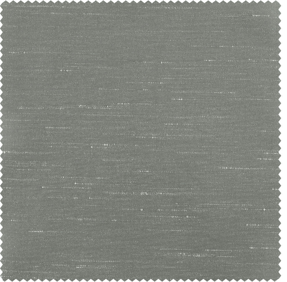 Blackout Extra Wide Vintage Textured Faux Dupioni Curtain, Silver, 100"x96"