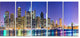 "New York" Cityscape Panorama Photo Print on Canvas, 5 Panels, 60"x28"