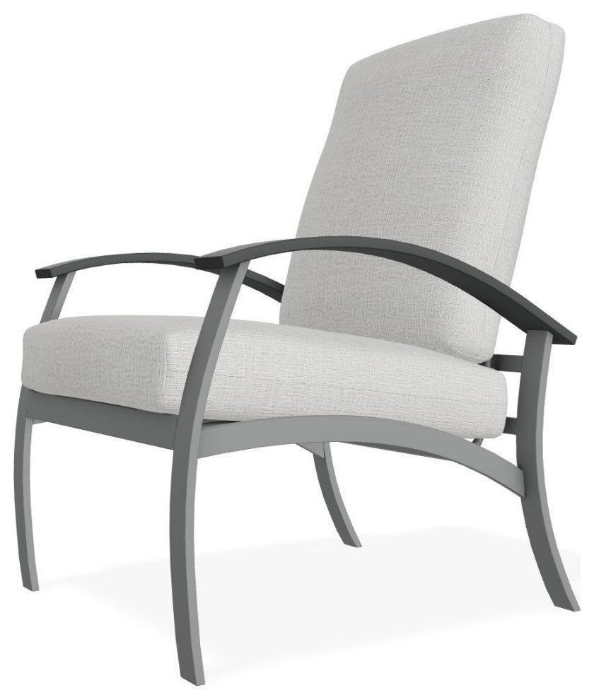 Belle Isle Cushion Deep Seating Outdoor Armchair, Grasscloth Cloud/Graphite