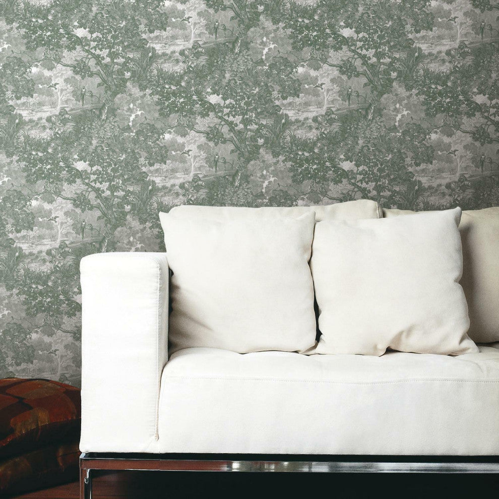 Jungle Toile Peel & Stick Wallpaper