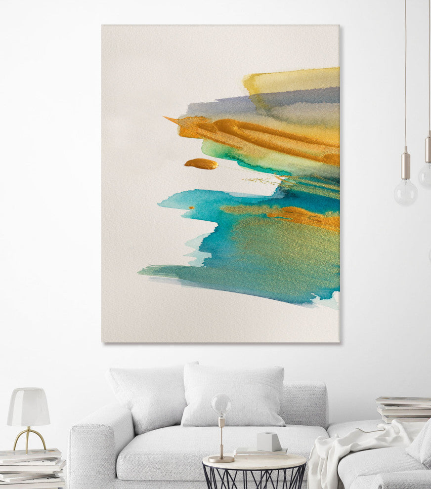 Amber Gold Vertical I - 72 x 54 by Lanie Loreth