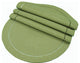 Melrose Easy Care Cutwork Hemstitch 16" Round Placemat, Green, Set of 4