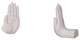 Danya B 2-Piece "Hands" Bookend Set, White
