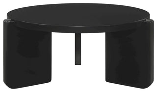 Cordova Round Solid Wood Coffee Table Black