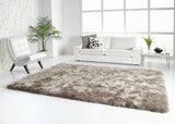 Longwool Sheepskin Straight Edge Rug, Vole, 4'x6'