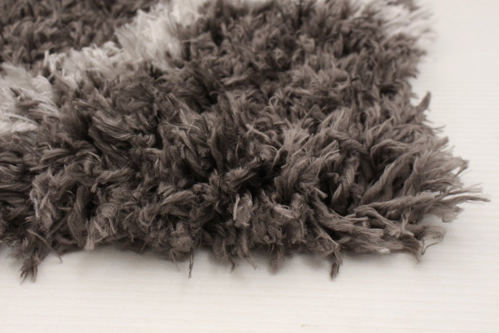 eCarpetGallery Shag Area Rug, Dark Grey, 5'3" x 7'3"