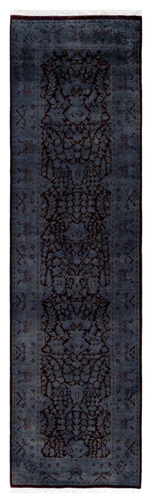 Overdyed One-of-a-Kind Hand-Knotted Area Rug Gray, 2' 6" x 9' 3"