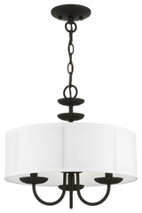 Livex Lighting 3 Light Black Pendant Chandelier