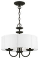 Livex Lighting 3 Light Black Pendant Chandelier