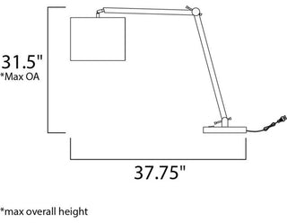 Hotel Style 19"H 1-Light LED Table Lamp Polished Chrome Finish by Maxim