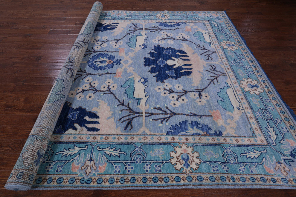 Hand Knotted Turkish Oushak Wool Rug 9' 2" X 11' 11" - Q13603