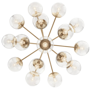 Silvarious Convertible Chandelier, Champagne Bronze Clear, 16 Light Clear