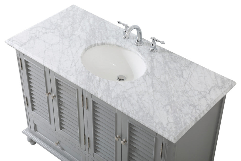 Home Living 48" Single Bathroom Vanity, Gray