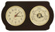 Brass Quartz Clock and Precision Barometer on Ash
