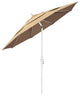 11' Matted White Collar Tilt Lift Fiberglass Rib Aluminum Umbrella, Pacifica, Beige