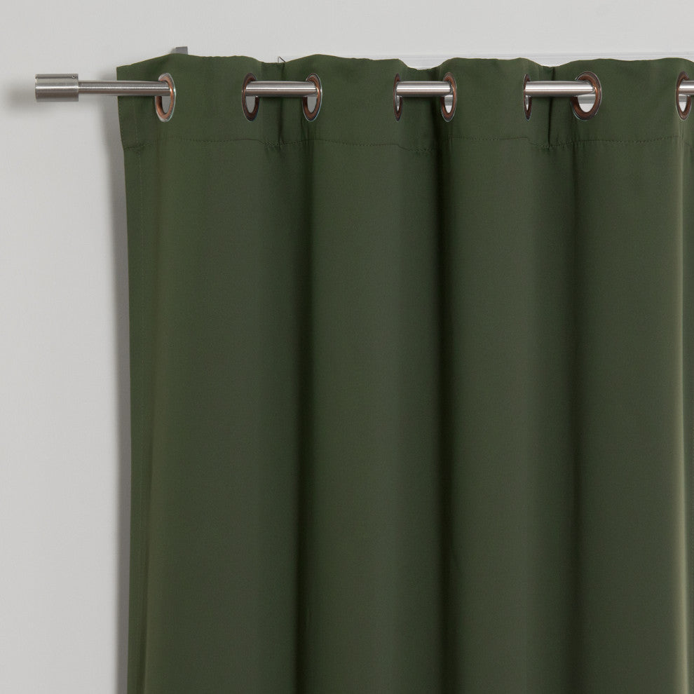 Flame Retardant Thermal Insulated Blackout Curtain, Moss, 52"x96"