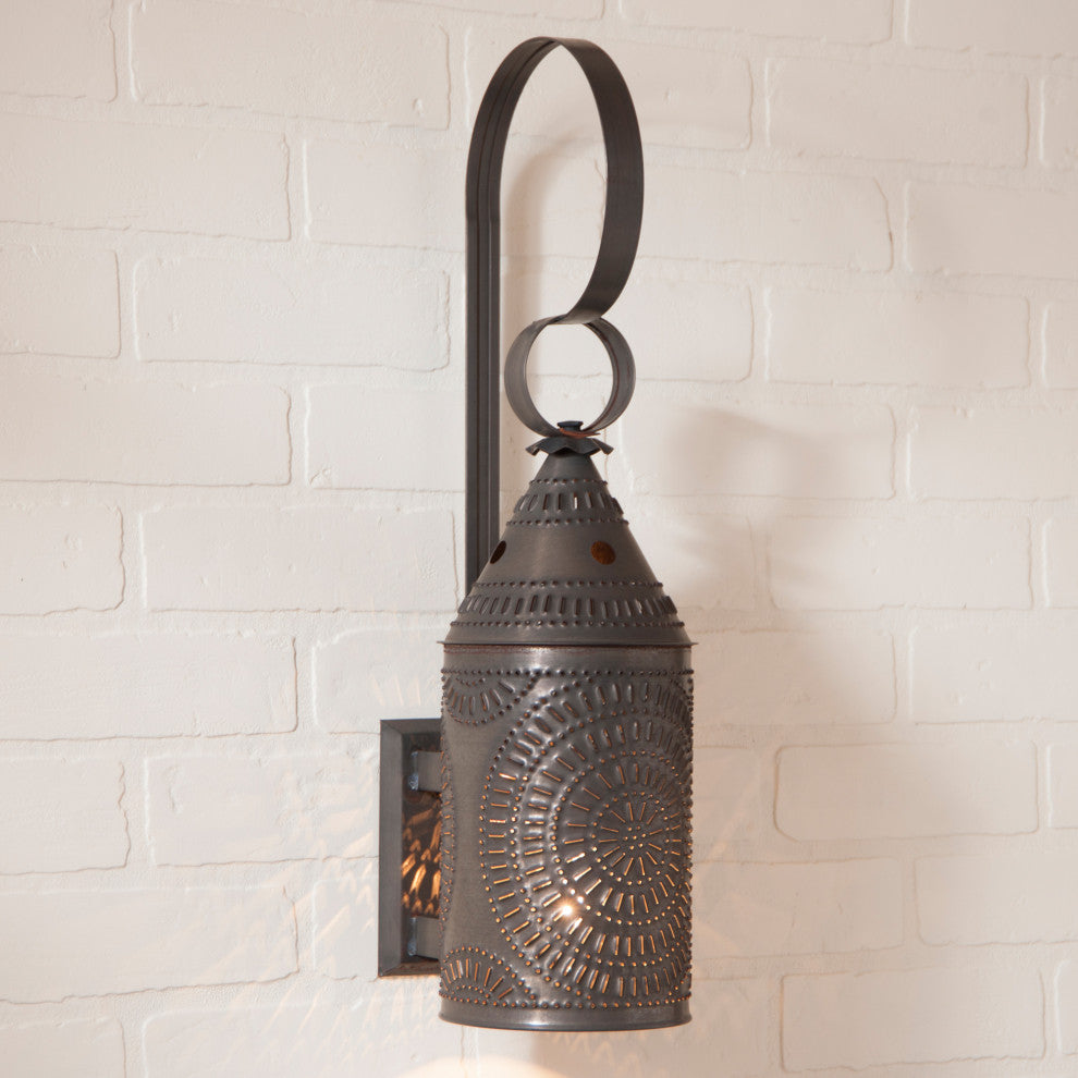 15" Electrified Wall Lantern, Kettle Black
