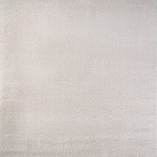 Haze Solid Low-Pile Ivory 6' Square Area Rug