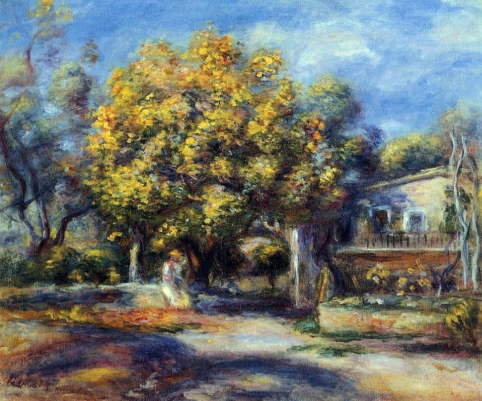Pierre Auguste Renoir Houses at Cagnes, 20"x25" Wall Decal