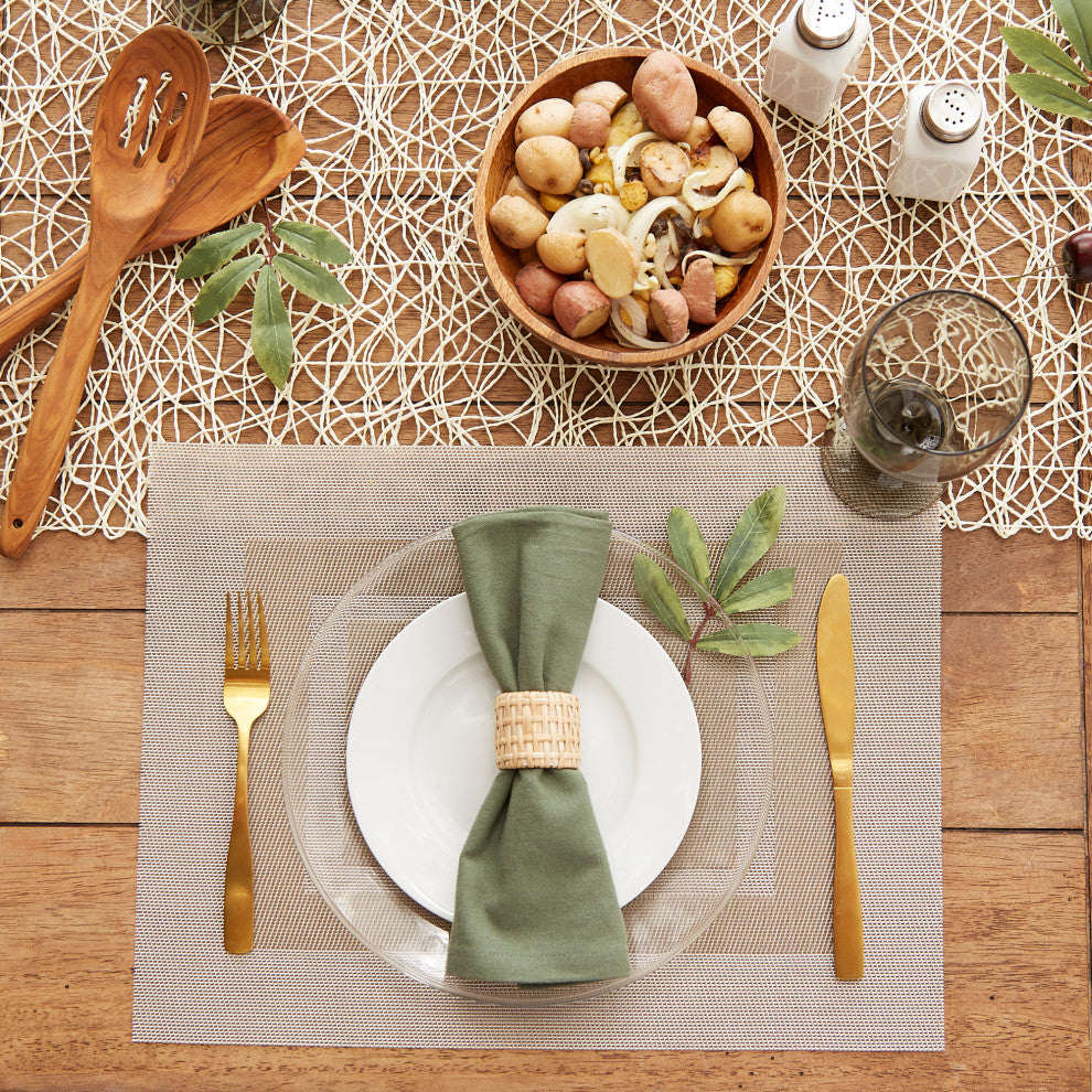 DII Stone PVC Doubleframe Placemat 6 Piece