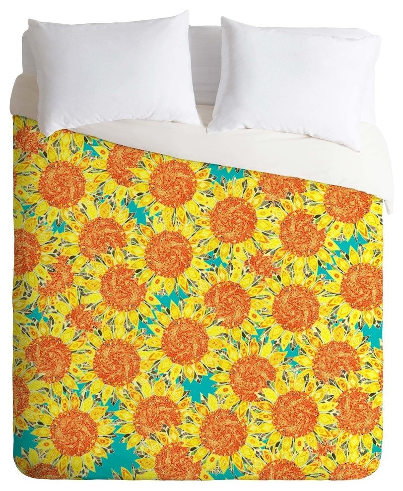 Deny Designs Sharon Turner Sunflower Field Duvet Cover - Lightweight