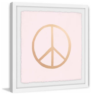 "Golden Peace" Framed Painting Print, 24"x24"