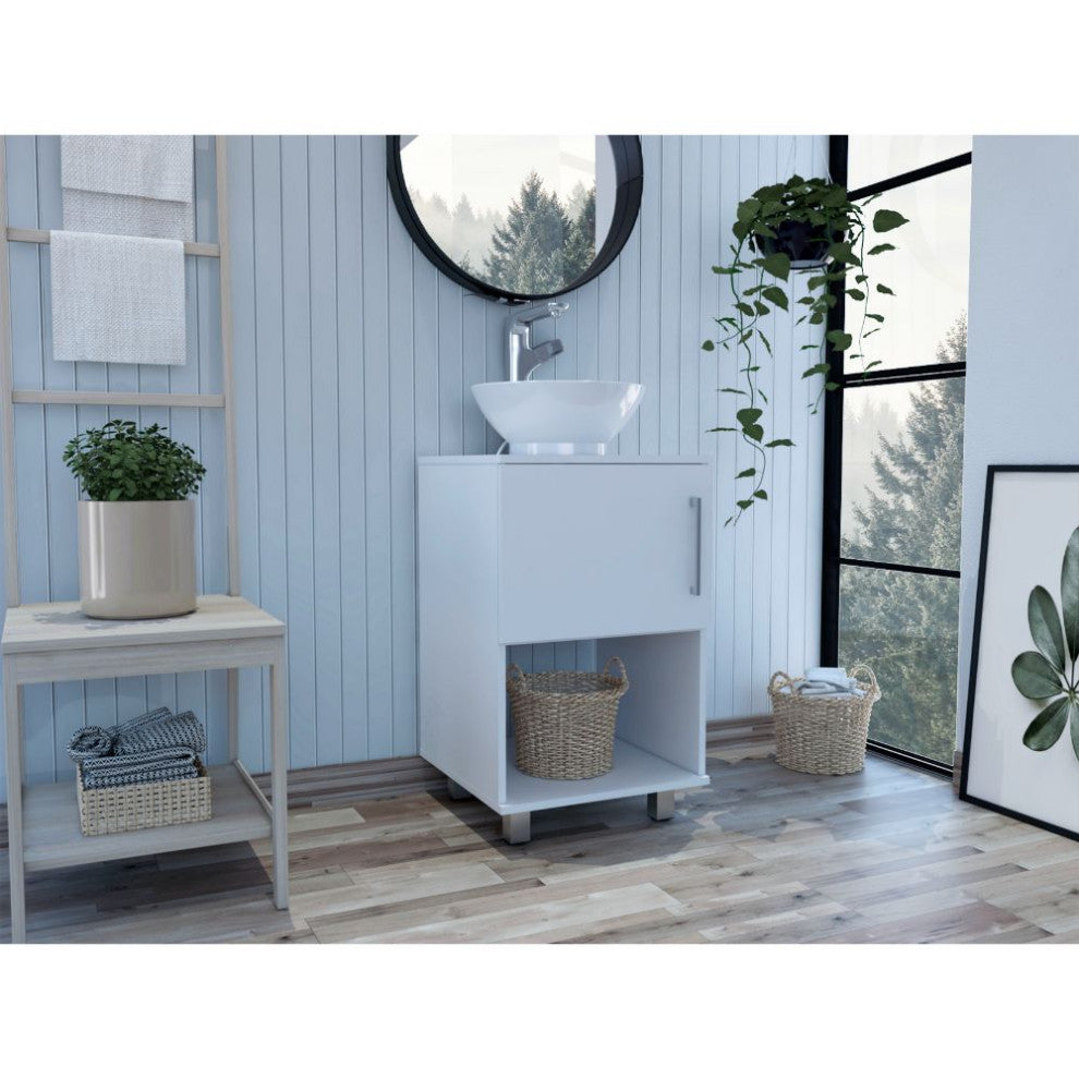 Malibu Single Bathroom, White