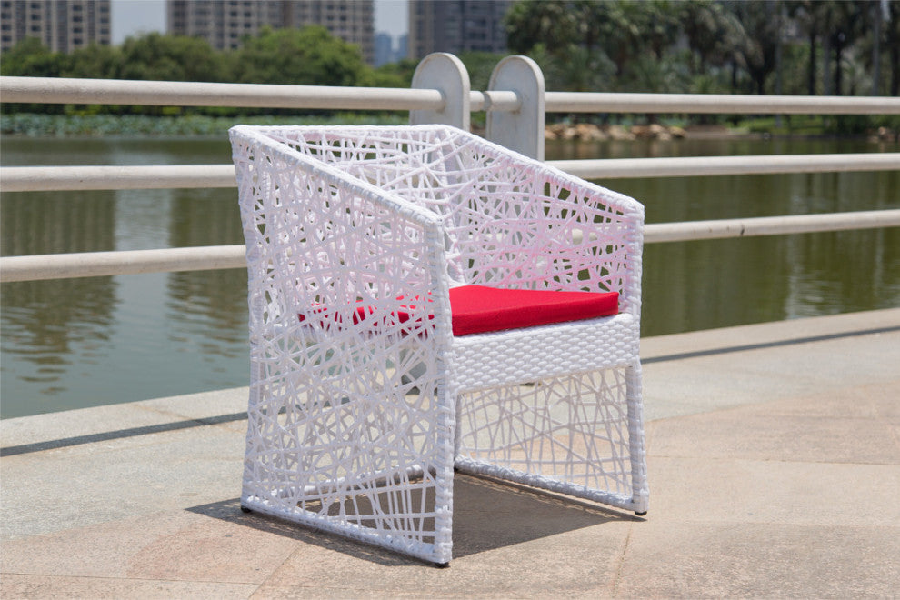 Modern Classics Thin Outdoor Dining Set, White