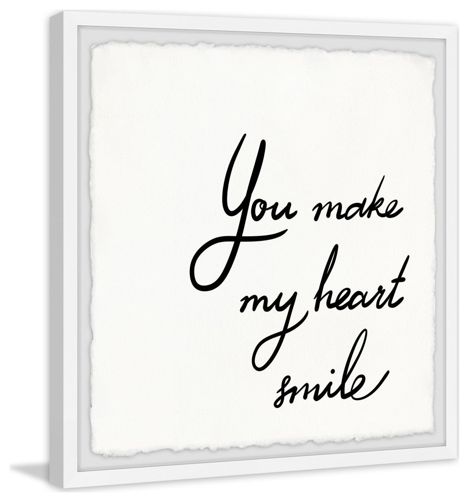 "My Heart Smile" Framed Painting Print, 18x18