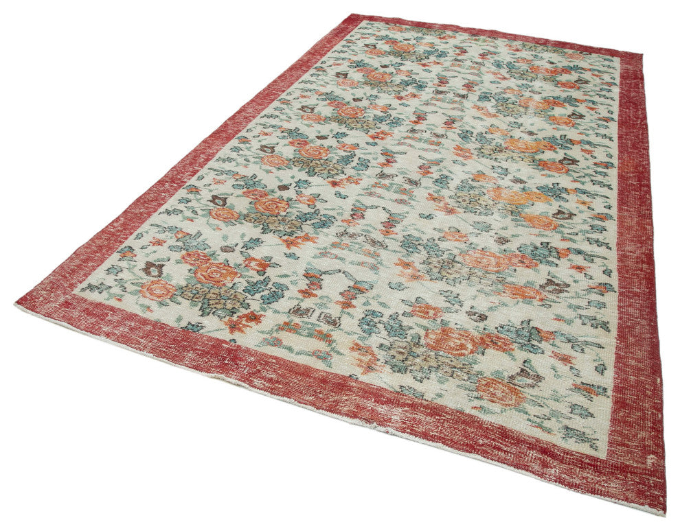 Rug N Carpet - Handmade Oriental 6' 2" x 9' 8" Antique Vintage Rug